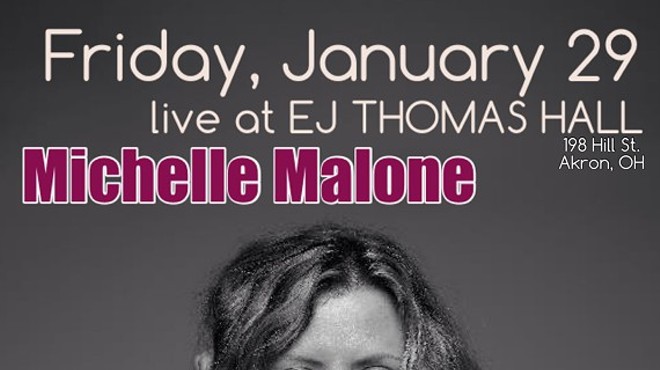 American singer-songwriter, guitarist, and producer Michelle Malone performs in Akron w/ Cleveland based "acoustic acrobat" Diana Chittester to open