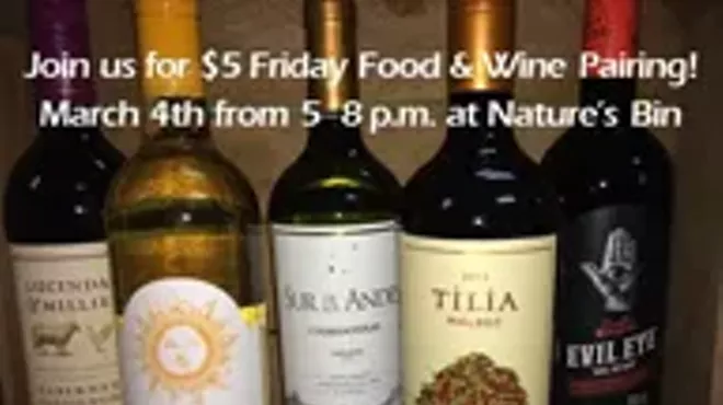Image: Nature's Bin $5 Friday Food & Wine Pairing Event