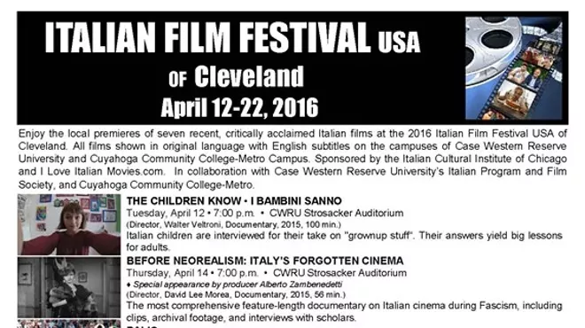 Image: 9th year of Italian Film Festival USA - Cleveland at CWRU & Tri-C Metro