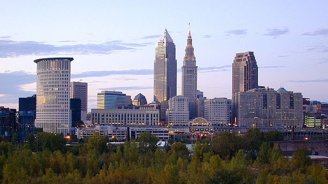A view of Cleveland's skyline from the west, 2009.