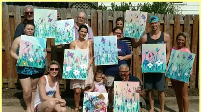 Image: Artfully Mine Beer Painting Party