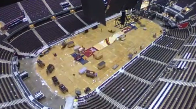 Video: Crews Begin Transforming The Q to Host the RNC