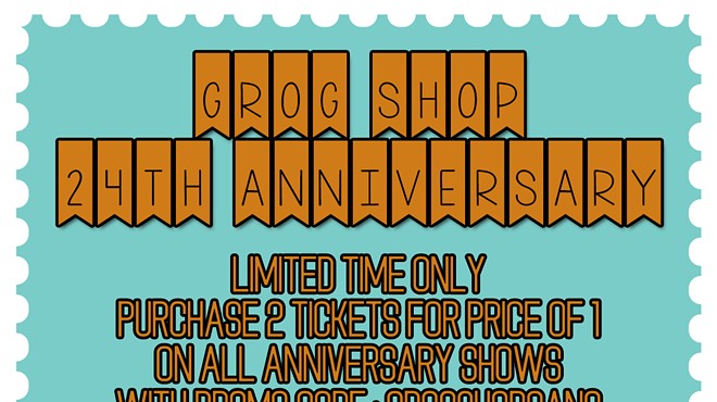 Grog Shop Offers 2-For-1 Deal on Anniversary Shows