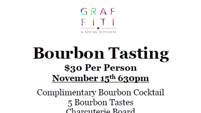 Image: Bourbon Tasting $30 - November 15th 630pm