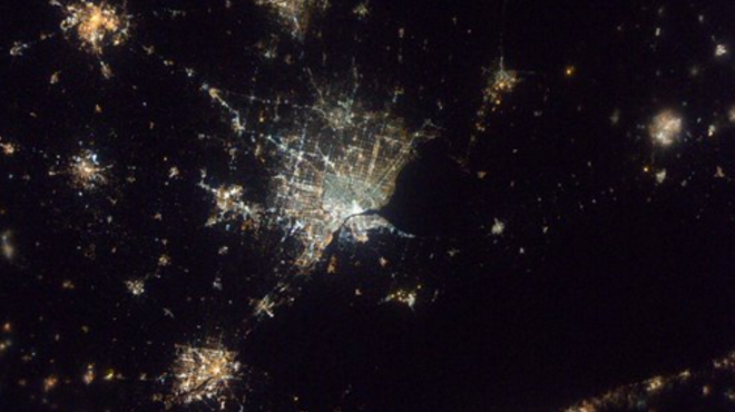 Here's Cleveland at Night as Seen From the International Space Station