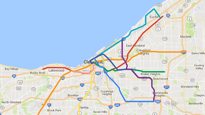 Another Really Cool (Imaginary) Regional Transit Map for Northeast Ohio