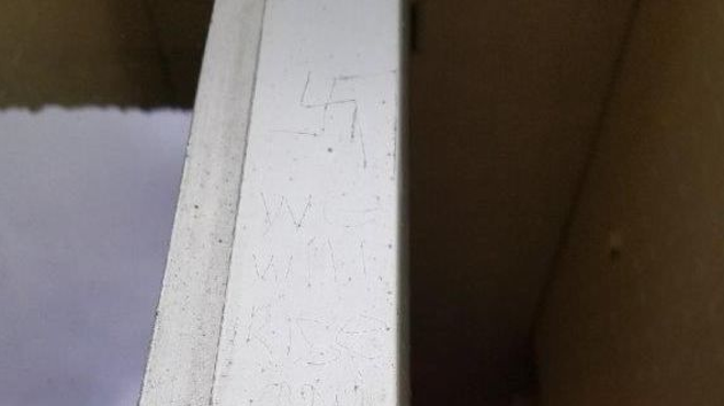 Swastika Carved Into Door of Lorain Synagogue
