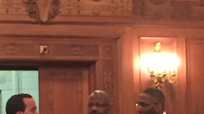 L-R: Jeff Johnson, Kevin Conwell, Zack Reed; one half of City Council's opposition on the Q deal.
