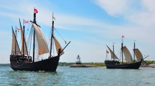 Columbus ships, the Nina and the Pinta, to land in Lorain!