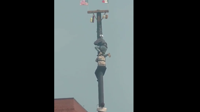 Video: Here's the Winning Climb From the Greasy Pole Competition at St. Rocco's Yesterday