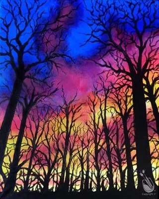 Image: November Forest Painting