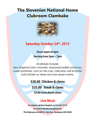 Image: Slovenian National Home Clubroom Clambake