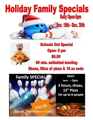 Image: Holiday Break Family Bowling Specials