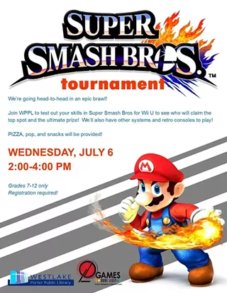 Image: Super Smash Bros. Teen Tournament + Free Videogaming