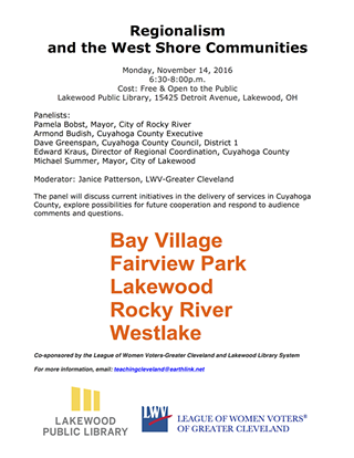 Image: "Regionalism and the West Shore Communities" forum