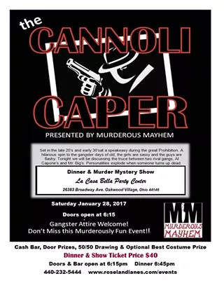Image: Murder Mystery Dinner Show-Cannoli Caper