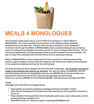 Image: Meals For Monologues