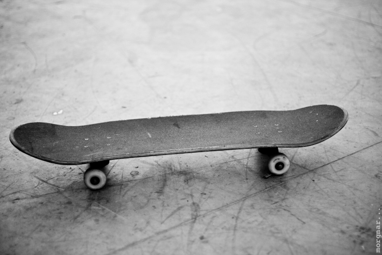 It is illegal to skateboard in the city limits after dark (Akron)
Because skateboarding in the city limits after dark is prohibited, but don&#146;t worry, skateboarding when it&#146;s light out if perfectly fine. 
Photo via mor gnar/Flickr