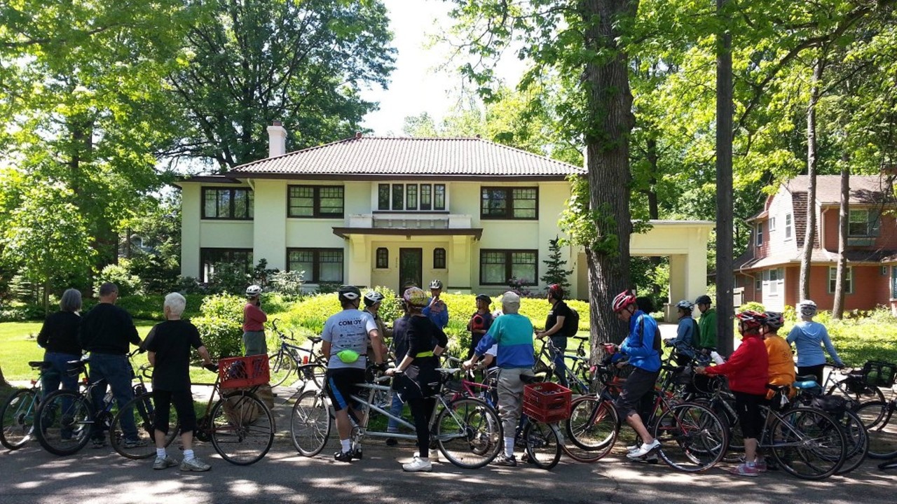 Saturday, August 22: Cleveland Heights, Bike Tour of Cleveland Heights Public Art - Join Heights Arts and the Heights Bicycle Coalition for a free bike tour of Cleveland Heights public art sites. Meet up at the mini park adjacent to Heights Arts Gallery. We&#146;ll have a pleasant ride through Coventry and Cedar Fairmount neighborhoods, visiting murals, streetscapes and sculptures created between 2000 and 2015, and talking with some of the work&#146;s artists. Helmets are mandatory. Rain date: August 23, 1:30-3:30 p.m. (Photo courtesy of Facebook user Heights Bicycle Coalition.)
