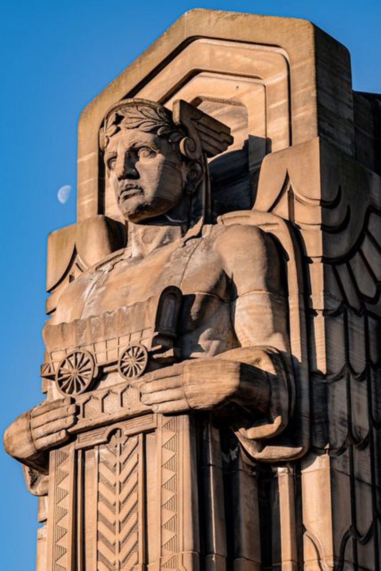 Art Deco Guardians of Transportation statue in Cleveland on the