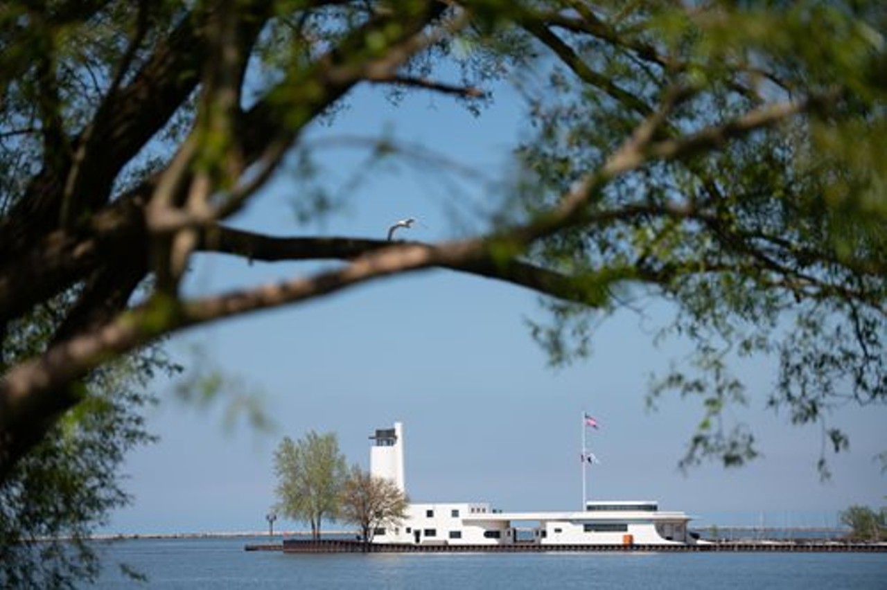 Historic U.S. Coast Guard Station, Lakefront Reservation:       
"Park at the Wendy Park parking lot and walk out to the Historic U.S. Coast Guard station for stunning views of the Cuyahoga River meeting Lake Erie."