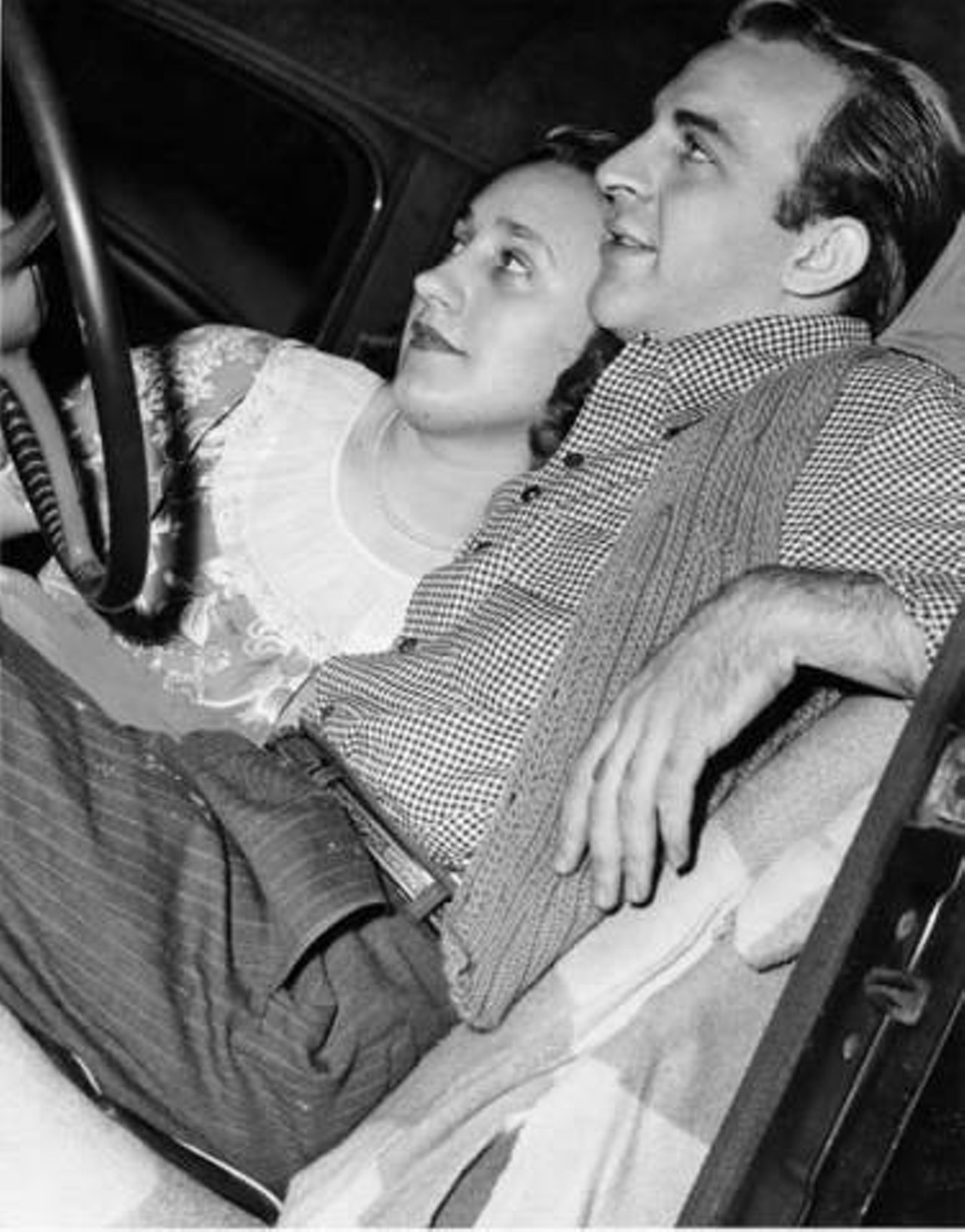 Dorothy Supu and Joe Carlowe at Drive-In Theater (Willoughby) - July 30, 1947