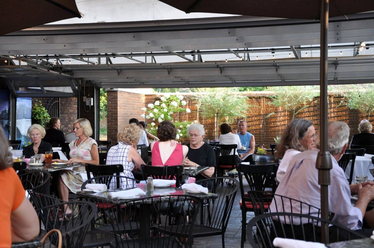 When you want to dine outdoors in iffy weather - Nighttown 
Nighttown (12383 Cedar Rd., 216-795-0550, nighttowncleveland.com) at the top of Cedar Hill in Cleveland Heights seems to build new patios by the day, and many of them are covered, allowing guests to dine alfresco without the fear of being screwed by Cleveland's fickle weather. (Photo via Nighttown, Facebook)