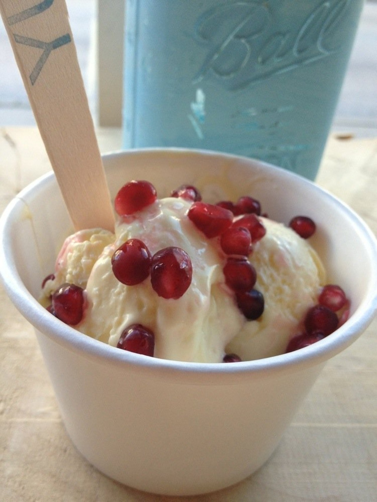 Creme fraiche with pomegranate - Piccadilly Artisan Creamery - 11607 Euclid Ave