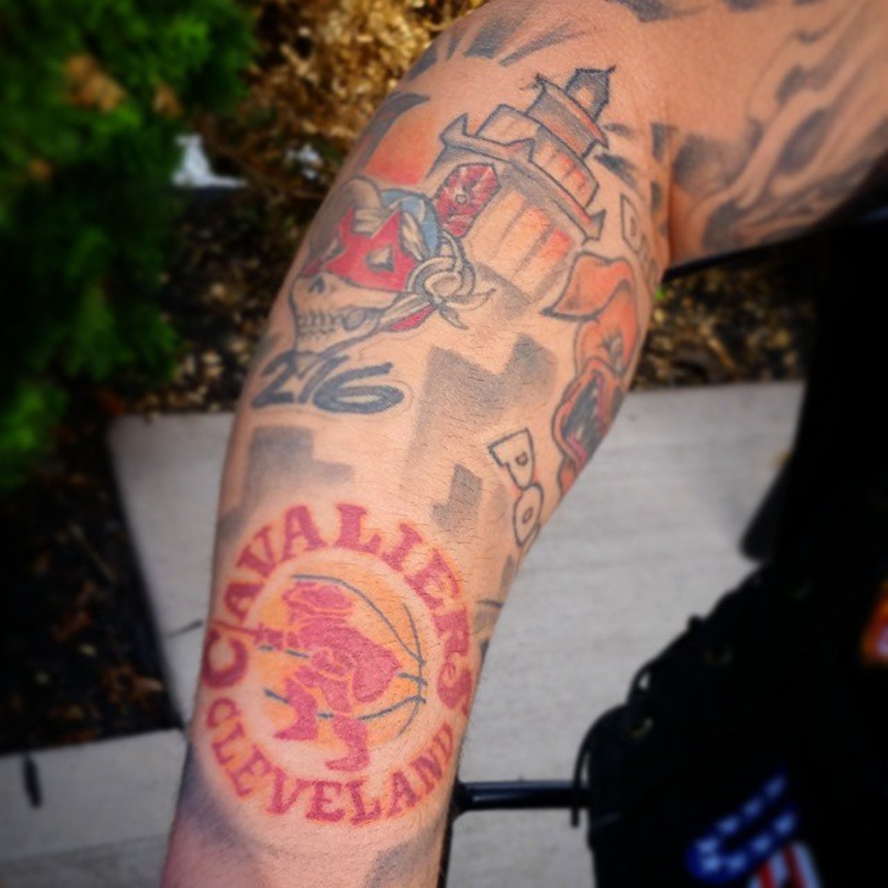 Atlanta Tattoo Artist Theo Walker - Today's Session, Worked 6 hours on this  Atlanta Sports themed Piece for Jordan's first tattoo, always fun to tattoo  other Real Atlanta fans 💪🏽😆 #goldenanchortattoo #atlantatattooartist #
