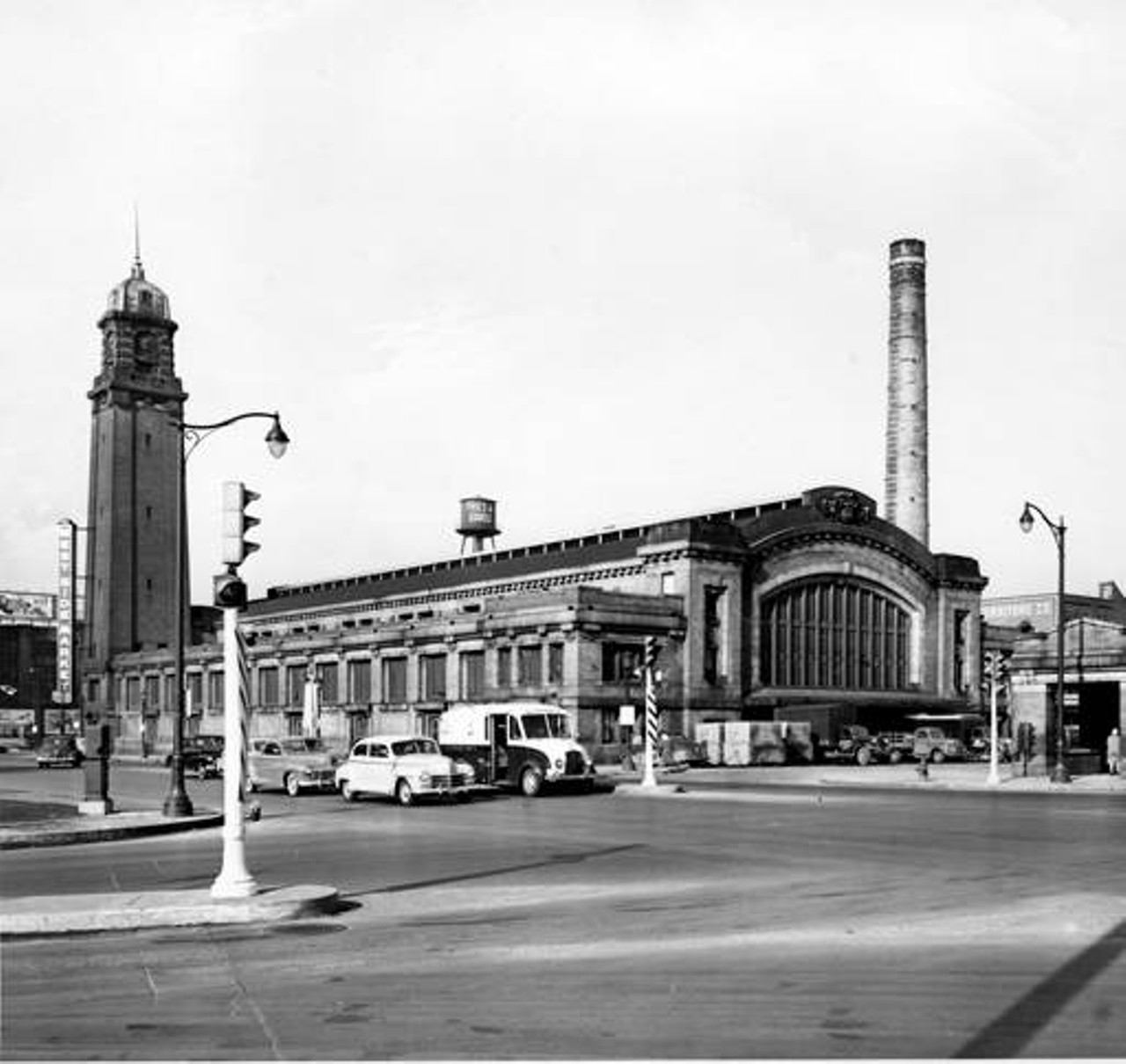 The West Side Market and the intersection of Market Ave. and W. 25th, circa 1950.