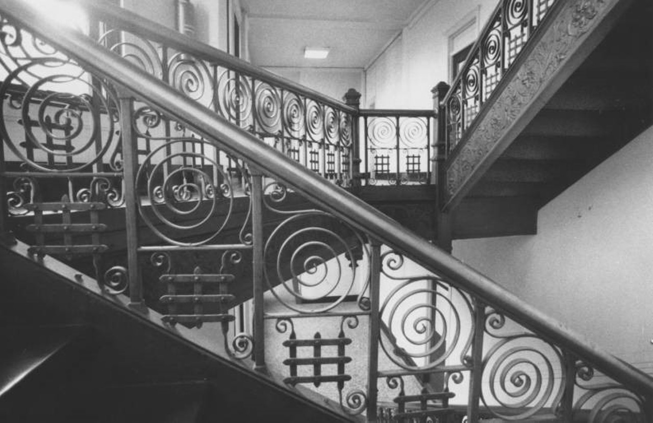 Ornate ironwork in the old Arcade. 1976