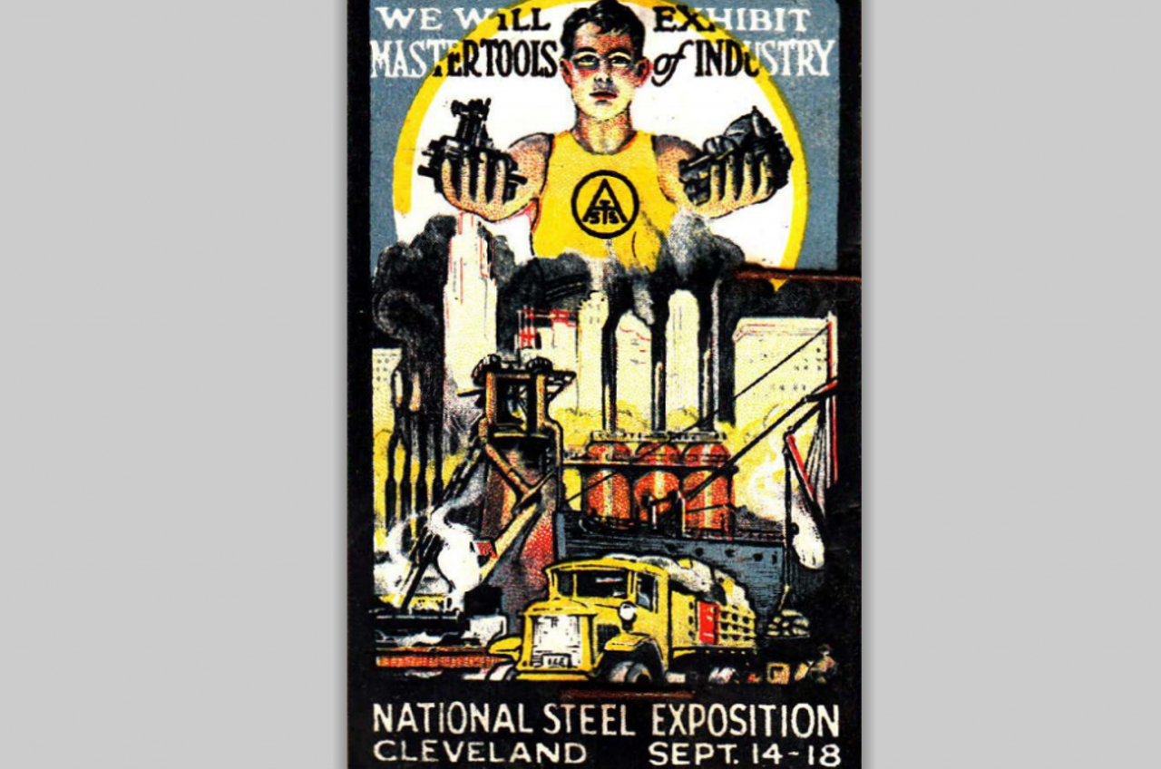 Advertisement for the 1925 National Steel Exposition held in Cleveland from Sept. 14 to 18.
