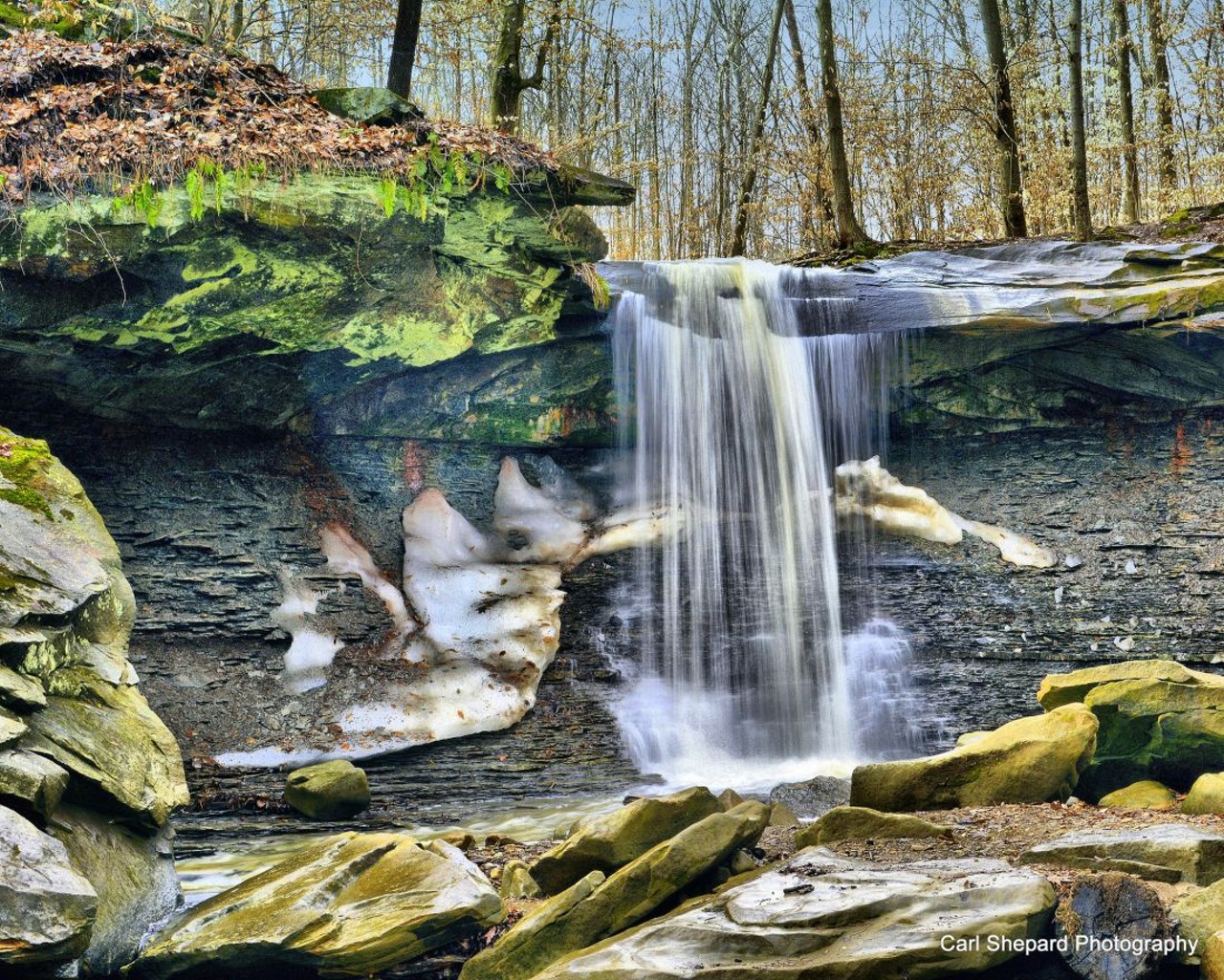  Blue Hen Falls
Boston Mills Rd., Brecksville
These serene falls promise a peaceful experience at one of the so-called &#147;prettiest waterfalls in Cuyahoga Valley National Park.&#148; Blue Hen Falls is about a 35 minute drive from Cleveland.
Photo via Carl Shepard/flickr