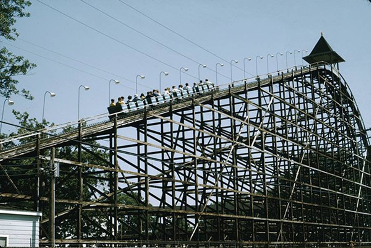 There was a time when the Blue Streak wasn't, you know, blue (Photo via Cedar Point, Facebook)