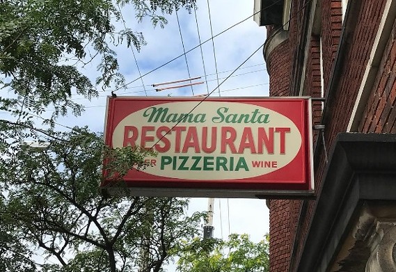Mama Santa's 
    12305 Mayfield Rd., 216-421-2159
    Every college campus needs a nearby spot like Mama Santa's, with its retro vibe, cheap wine, and stunningly inexpensive Italian eats. Thin, greaseless, crisp-crusted pizza is the specialty of the casa; when you and the gang can score a 15-incher for less than 10 bucks, who cares if there's a wait for a table?
    
    Photo via thescottobrien3/Instagram