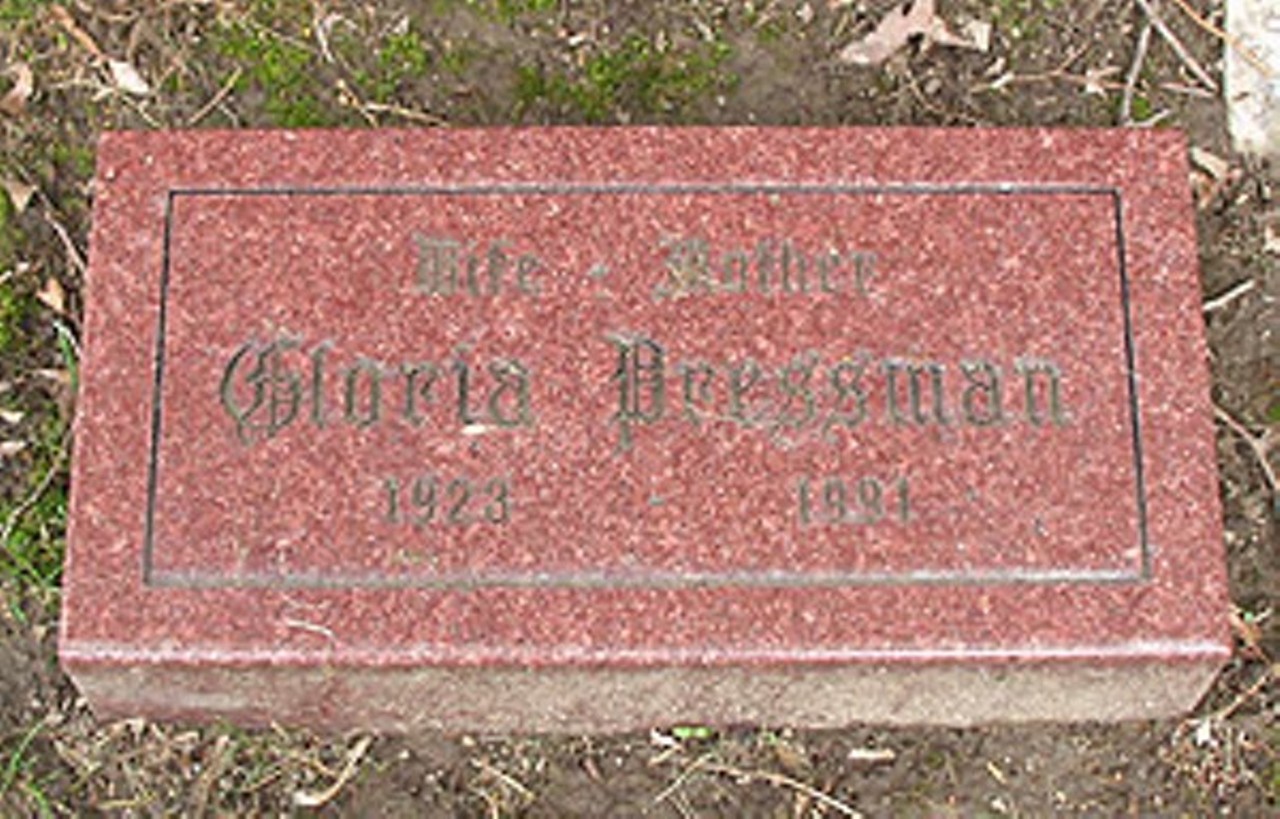 Gloria Pressman (1923-1991) - Lakeview Cemetery 
Who is Gloria Pressman? It's still up for debate. She's thought to be star of early Little Rascals films and later Jazz vocalist. Some believe and others think her fame was invented after her death.