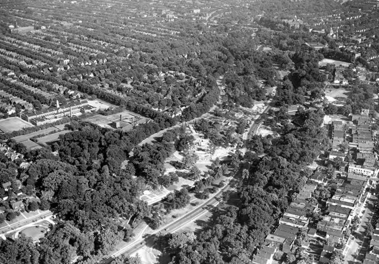 Aerial view of the Cleveland Cultural Gardens. Aug. 1, 1939