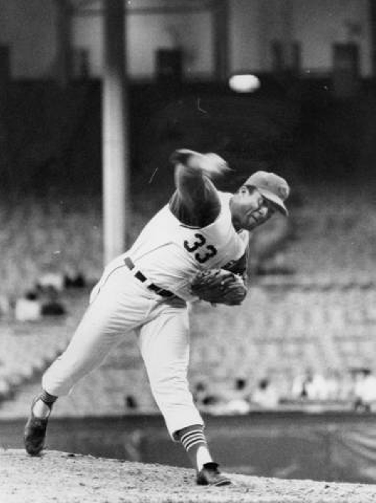 Cleveland Indians pitcher Luis Tiant. 1968
