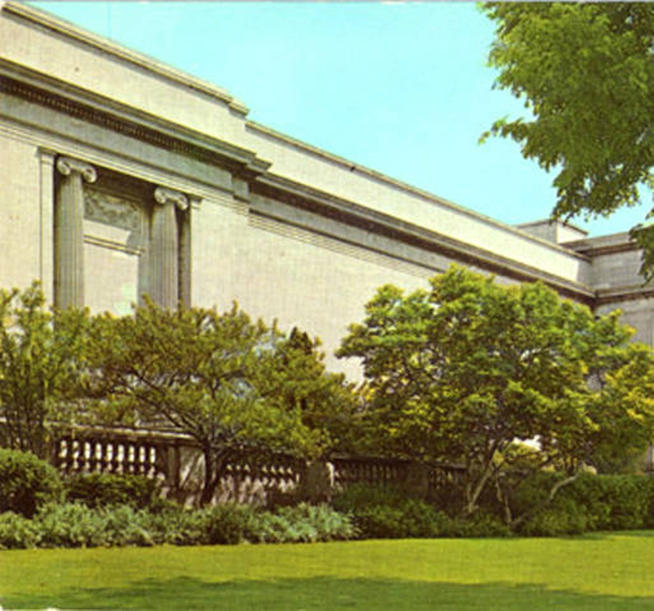 Cleveland Museum of Art, Cleveland, Ohio is a classic structure of marble and has been enhanced with a new contemporary wing. c. 1960