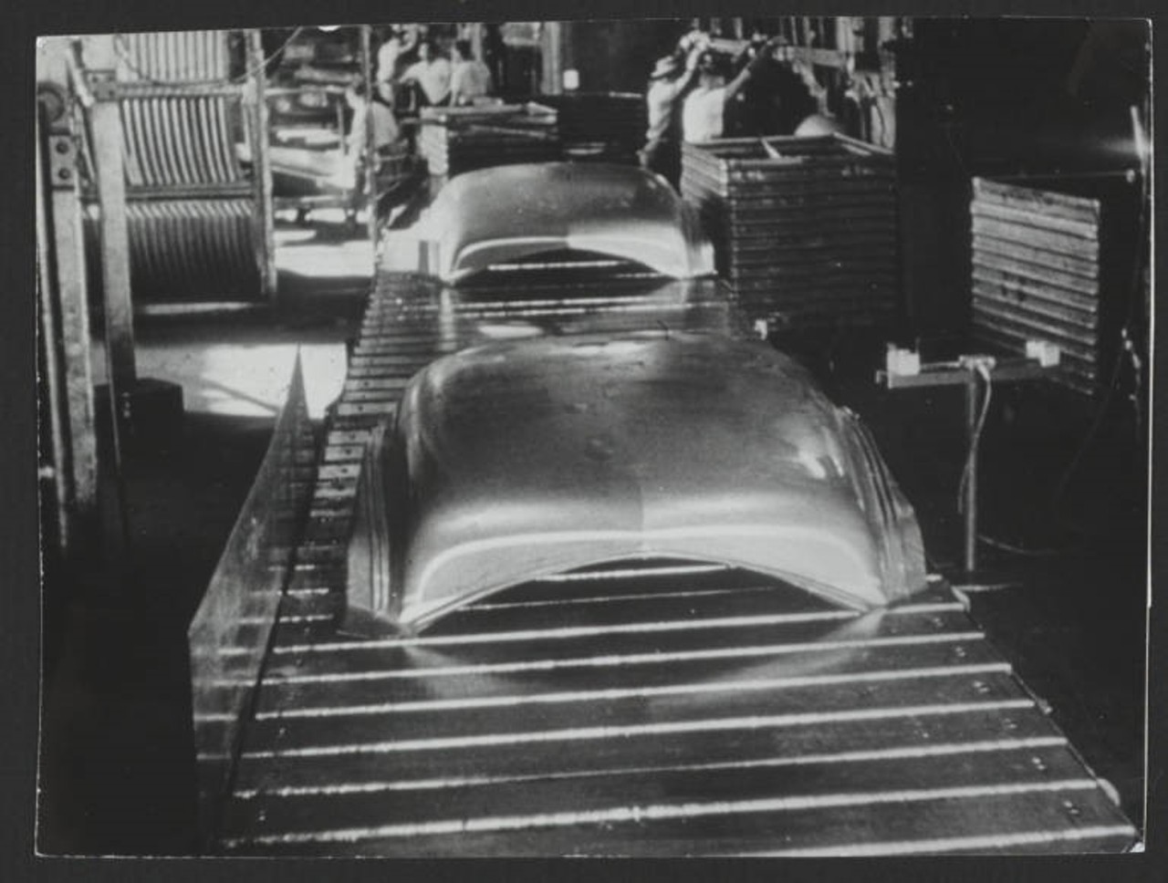 Automotive parts on the assembly line. c. 1935