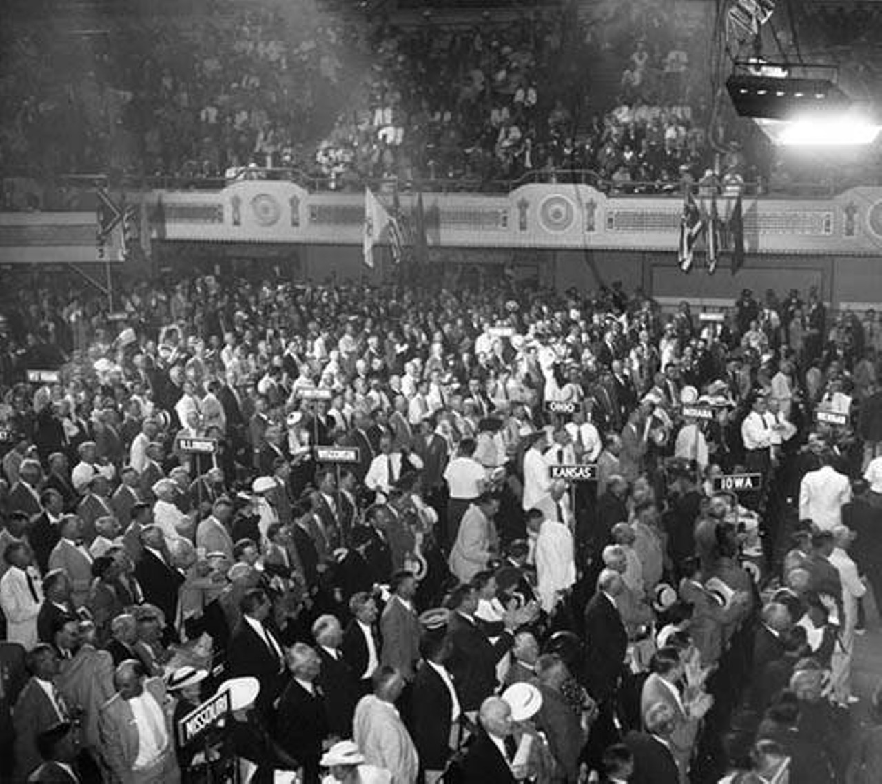 Crowds at Republican Party U. S. National Convention 1936