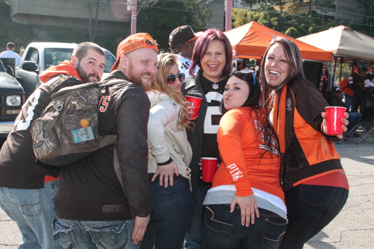 LOOK: Halloween tailgaters fill Muni Lot for Browns-Steelers game