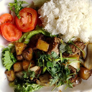 Minh Anh (5428 Detroit Ave.) - Shaking Beef (Bo Luc Lac) #vietnamesefood #cletakeout