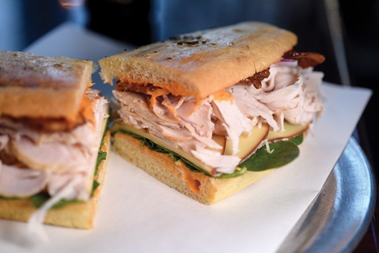  Herb'n Twine 
4309 Lorain Ave., Cleveland
People lose their minds over the sandwiches at Herb'n Twine, a 9-year-old gourmet sandwich emporium in Ohio City. Most are right around $12 or slightly under and over. The smoked turkey club is probably the most popular and for good reason but you really can’t go wrong here.