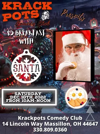 Image: $5 Breakfast with Santa Claus at Krackpots Comedy Club