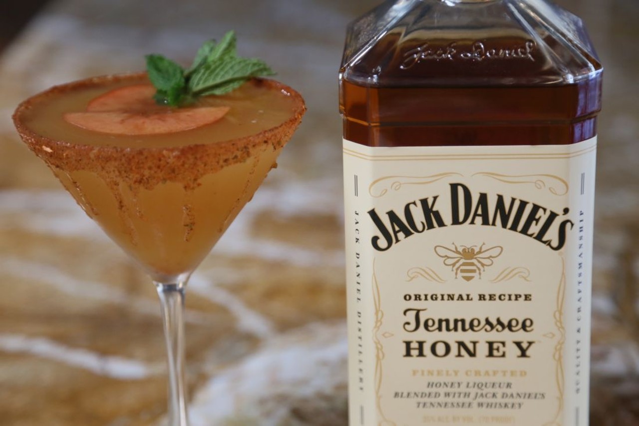 The Fix's concoction is the Jacked Up Appletini: which combines Jack Daniel&#146;s Tennessee Honey, apple juice, and mango & peach puree in a glass with a Cajun-sugar rim and a booze-soaked apple garnish.