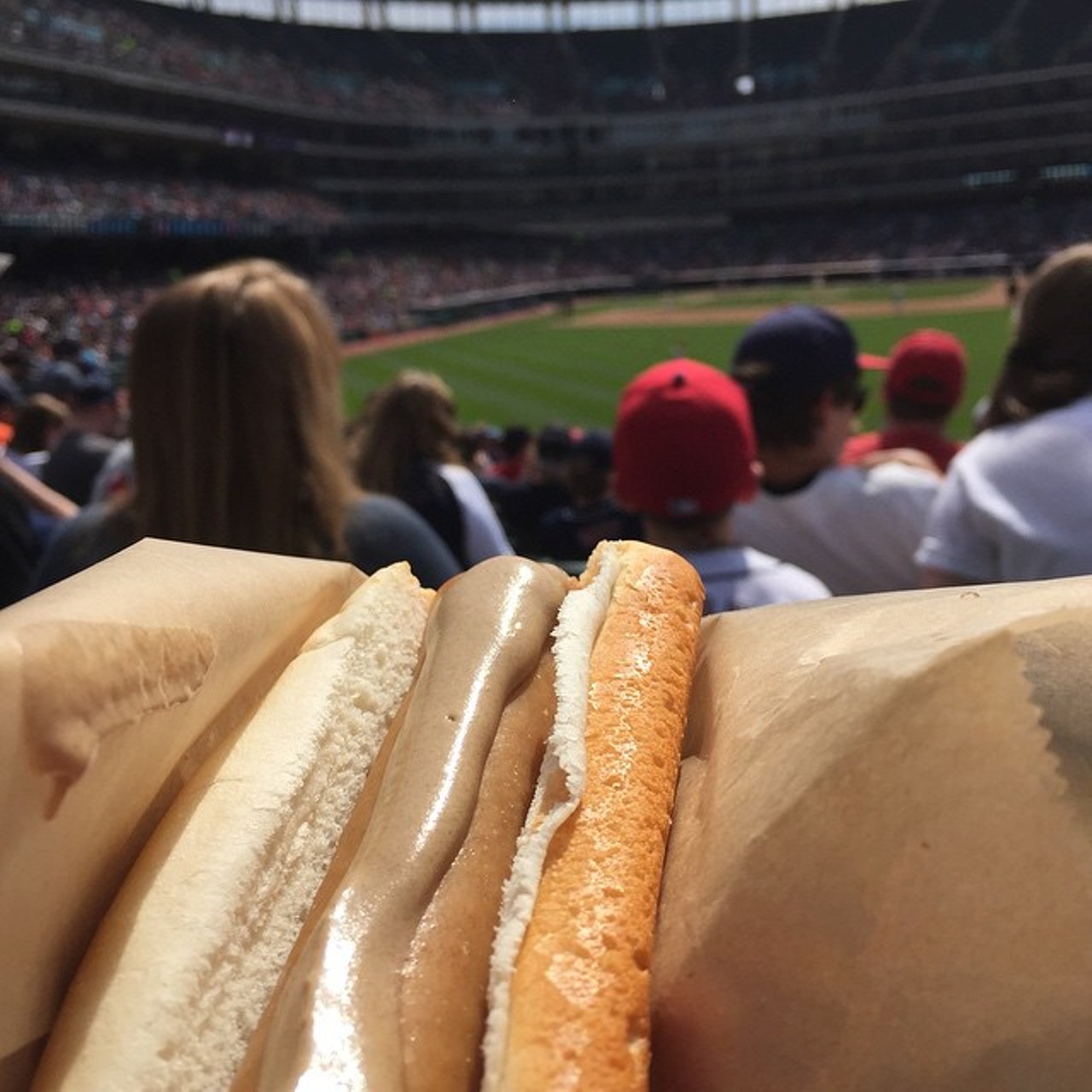 Progressive Field - 2401 Ontario St. -  Sugardale's all-beef hot dog with Ball Park mustard is worth a trip to the stadium in and of itself. (Photo by JKeppler615, Instagram)