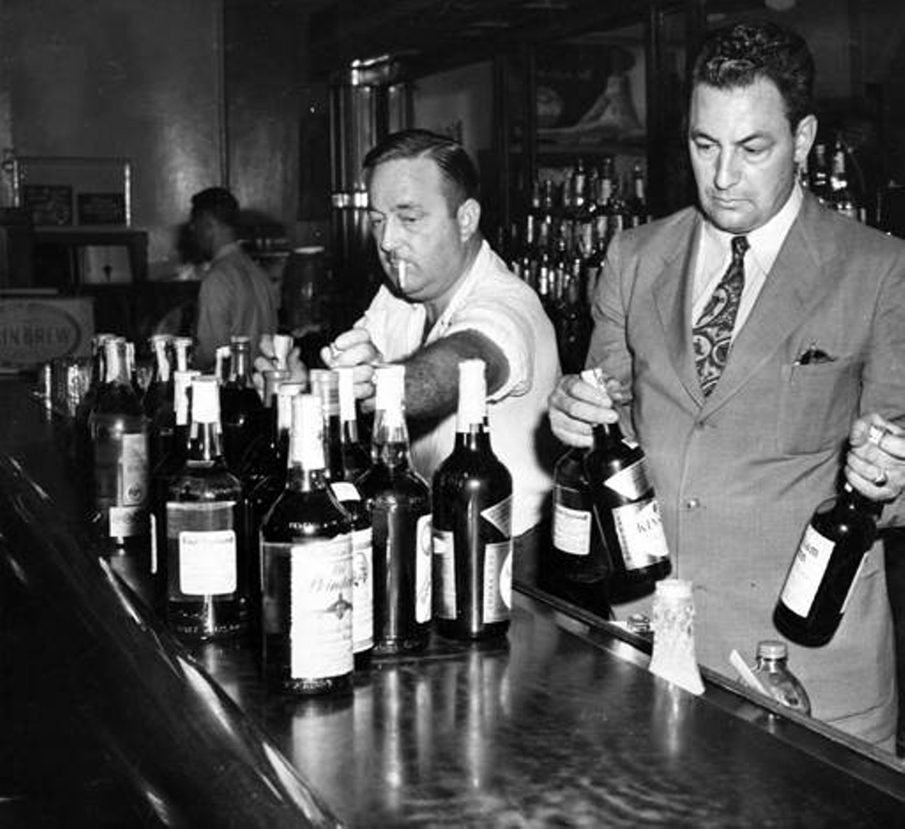 State Liquor Control agent close down Champion Cafe, 1949.
