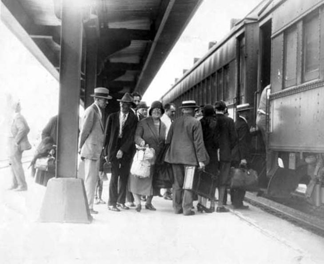  Commuters at East Cleveland Railroad Station, 1930 