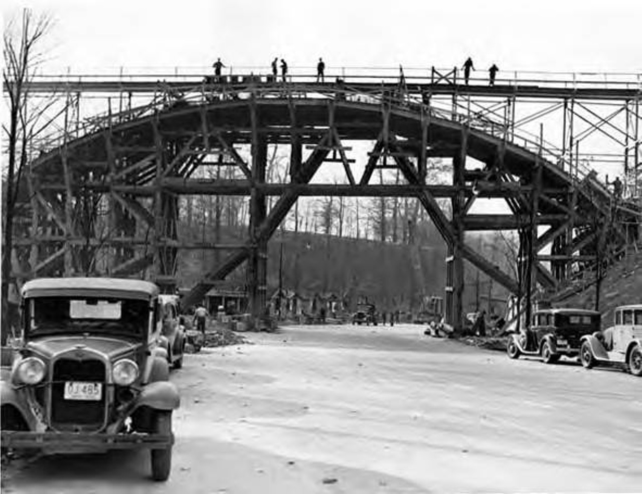  Bridge Construction over Forest Hills Boulevard, 1939 